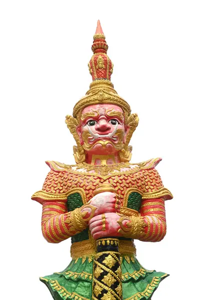 Tayland 'da tapınağın önündeki geleneksel bir Tayland devi.