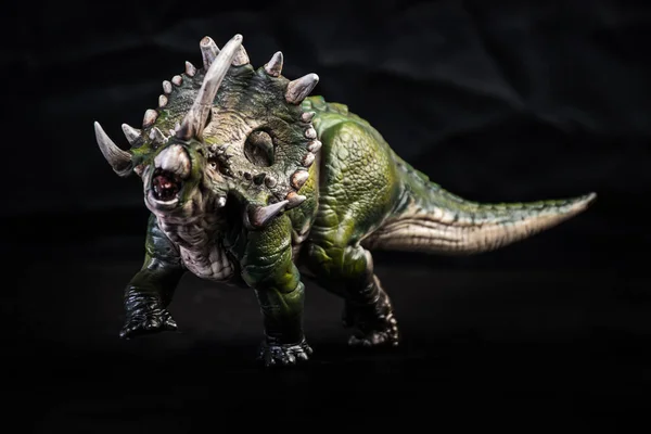 Dinosaure Sinoceratops Dans Noir — Photo