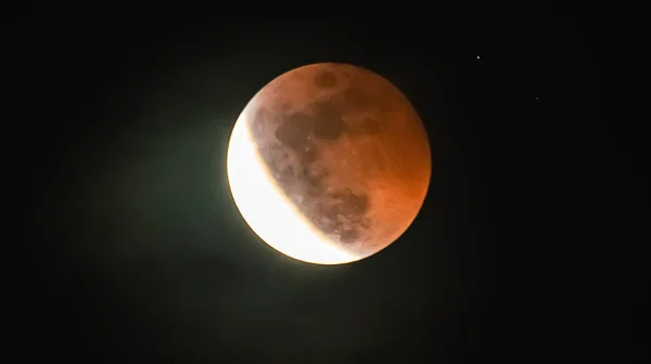 Eclipse Lunar Luna Sangre Fotografiada — Foto de Stock
