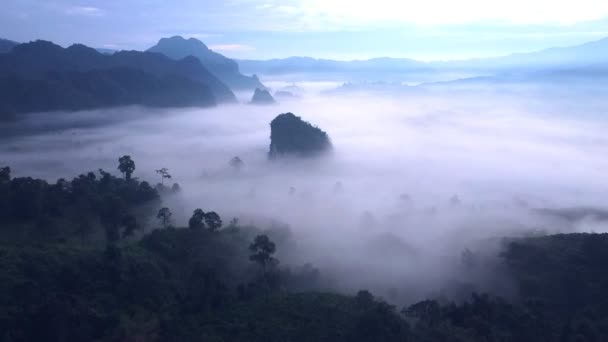 Flygfoto Över Phu Lanka National Park Phayao Provinsen Norr Thailand — Stockvideo