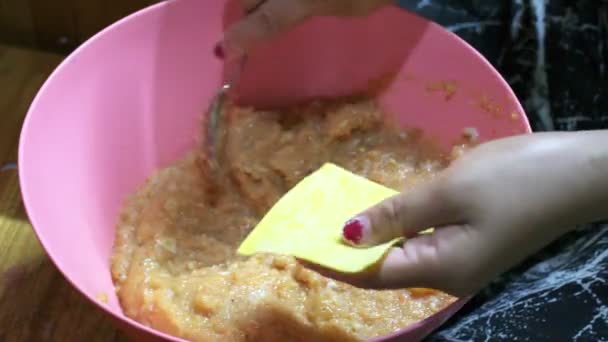 Geleneksel Çin Böreği Hamur Köftesi Pişiren Kadın — Stok video