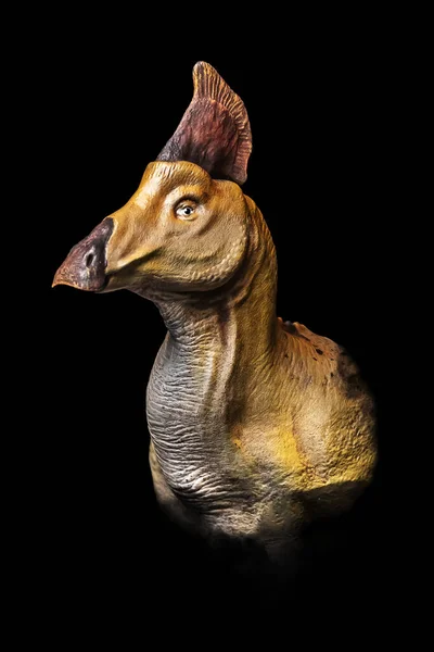 Голова Олоротитана Темряві Динозавр Чорному Тлі — стокове фото