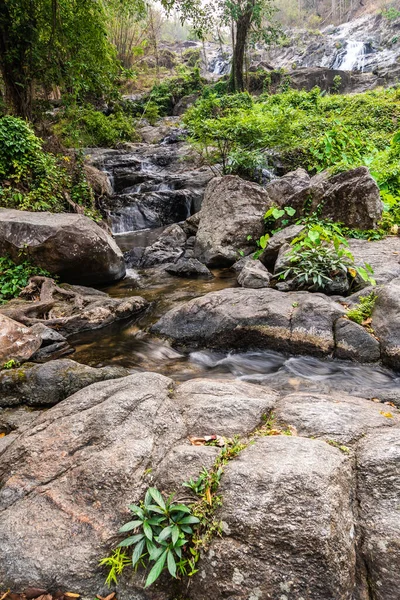 Водопад Клонг Нам Лай Красивые Водопады Клонг Лан Национальном Парке — стоковое фото