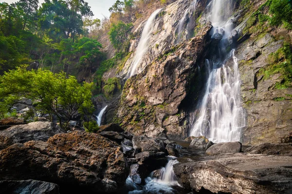 Khlong Lan Waterfall Beautiful Waterfalls Klong Lan National Park Thailand — Photo