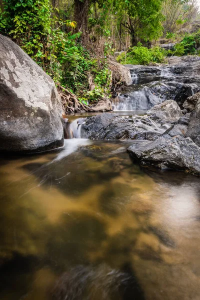 Khlong Nam Lai Cascada Hermosas Cascadas Klong Lan Parque Nacional — Foto de Stock