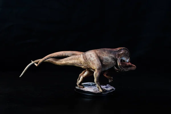 Allosaurus Dinosaure Dans Noir — Photo