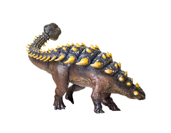 Dinozaur Ankilozaur Pojedyncze Tło — Zdjęcie stockowe