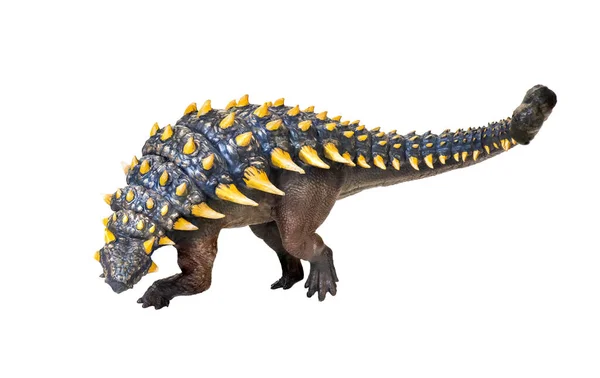 Dinossauro Ankylosaurus Fundo Isolado — Fotografia de Stock