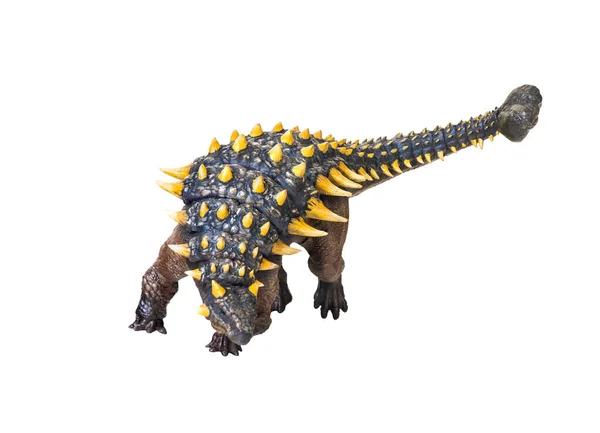 Dinossauro Ankylosaurus Fundo Isolado — Fotografia de Stock
