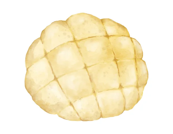 Acquerello Melone Pan Illustrazione Acquerello Disegnato Mano Elemento Isolato — Foto Stock
