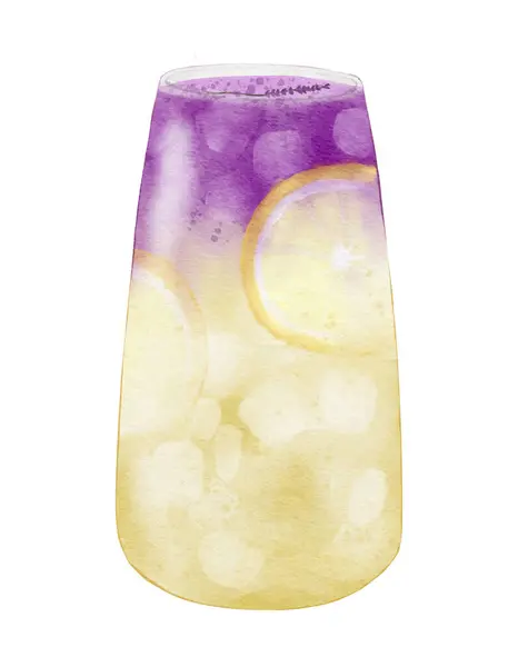 Akvarell Lavendel Lemonad Akvarell Illustration Isolerat Element — Stockfoto