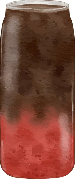 Acuarela Fresa Chocolate Acuarela Ilustración Elemento Aislado — Archivo Imágenes Vectoriales