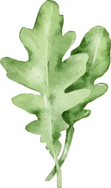 火箭蔬菜水彩画分离元素 — 图库矢量图片