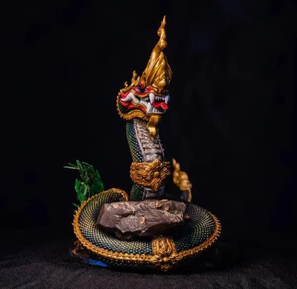 King Naga Naka Thailand Dragon Serpent King Dark — Photo