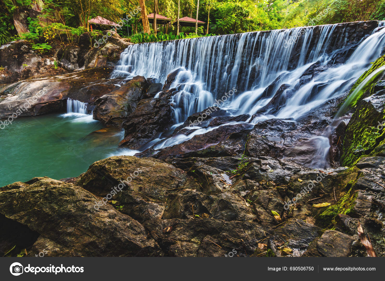 Ang Water Fall Small Size Waterfall Nakhon Nayok Thailand Stock Photo 