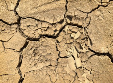 Çatlak, kuru zeminden yapılmış doku. Küresel sıcaklık.
