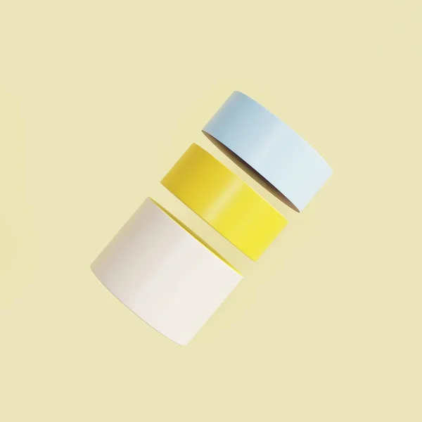 Färg Cylinder Form Geometri Slice Koncept Idé Återgivning Konceptutformning För — Stockfoto