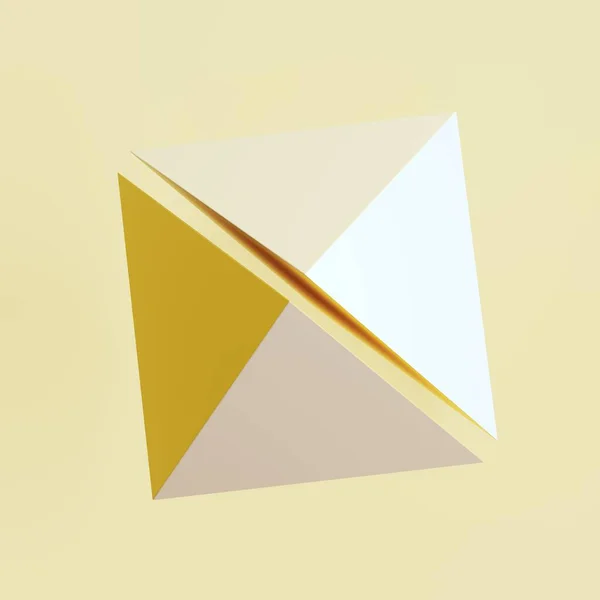 Color Cube shape geometry slice concept idea. 3D render. Geometry concept design.