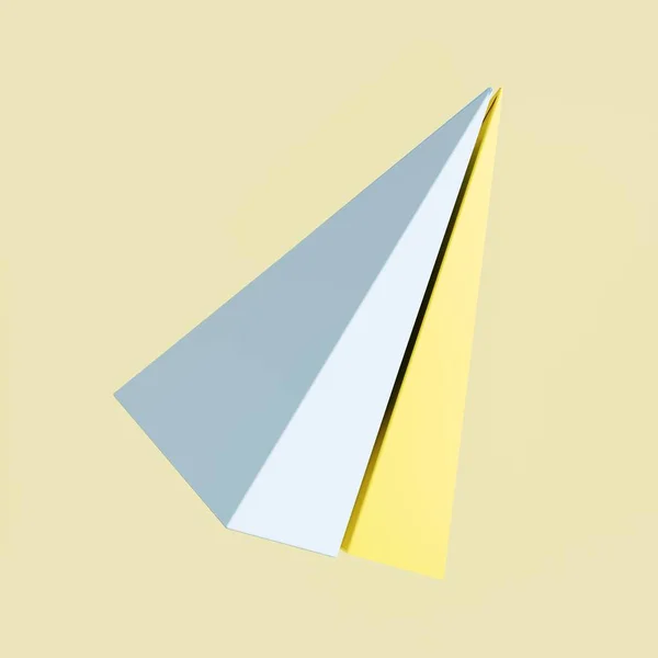 Color Triangles shape geometry slice concept idea. 3D render. Geometry concept design.
