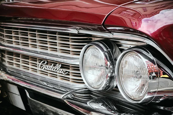 stock image Headlights and grill of Cadillac Coupe De Ville illustrative editorial