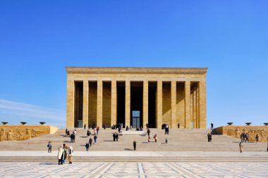 Anitkabir 'in önündeki meydan, Mustafa Kemal Atatürk' ün türbesi, Ankara, Türkiye