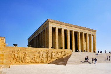 Anitkabir 'in önündeki meydan, Mustafa Kemal Atatürk' ün türbesi, Ankara, Türkiye