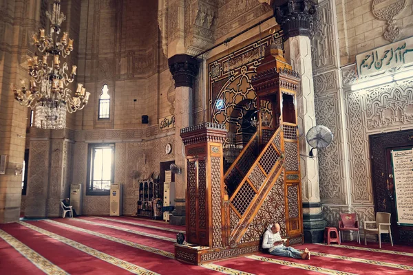 Interior Abu Abbas Mursi Mosque Alexandria Egypt March 2023 — Stock Photo, Image