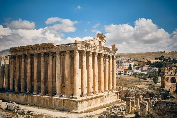 Templo Romano Baco Baalbek Vale Beqaa Líbano Complexo Templo Heliópolis — Fotografia de Stock