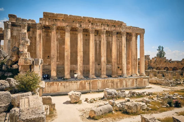 Templo Romano Baco Baalbek Vale Beqaa Líbano Complexo Templo Heliópolis — Fotografia de Stock