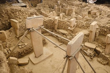 Göbekli Tepe kazı alanı. Dünyanın en eski tapınağı. UNESCO Dünya Mirası Alanı. Şanlıurfa ilinin Türkiye