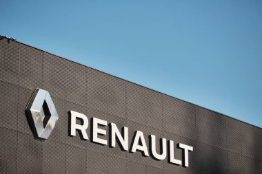 Renault Motors logosu araba satıcısı merkezi illüstrasyon editoryel
