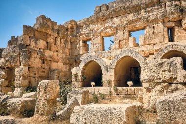 Ancient Heliopolis temple complex in Baalbek, Beqaa valley, Lebanon. UNESCO World heritage site clipart