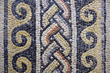Geometric mosaic in Zeugma archaeological museum, Gaziantep, Turkey clipart