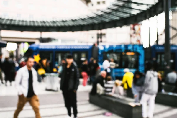 Обезглавленные Силуэты Людей Пешеходов Посещающих Великолепный Город Страсбург Эльзасе Франция — стоковое фото