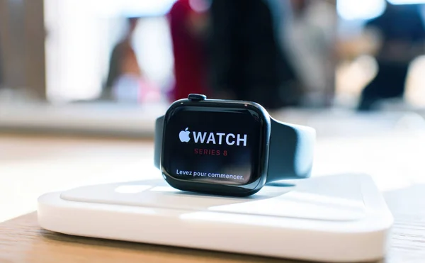 Parigi Francia Ottobre 2022 Nuovo Apple Watch Series Sul Supporto — Foto Stock