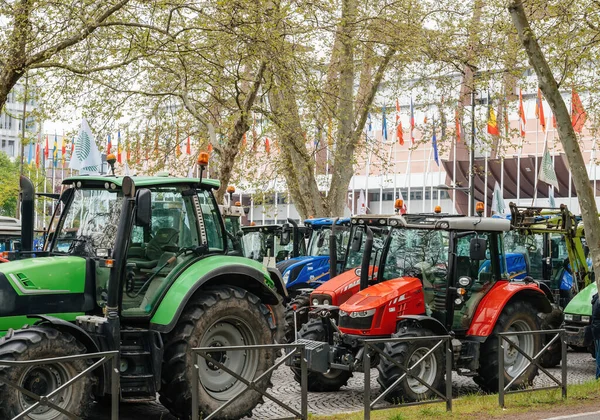 Estrasburgo França Abril 2021 Protesto Dos Agricultores Perante Conselho Europa — Fotografia de Stock