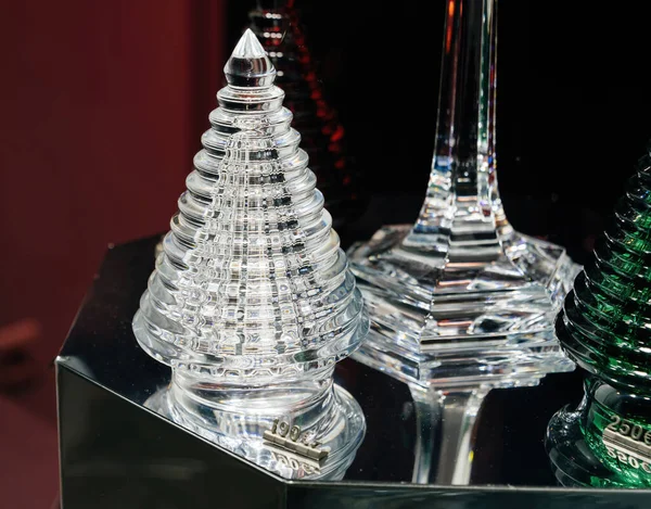 Detail Des Luxus Kristall Weihnachtsbaums Mit 190 Euro Preis Defokussierter — Stockfoto
