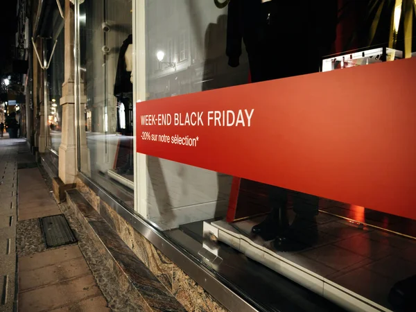 Week End Zwarte Vrijdag Verkoop Met Tekst Vertaald Uit Het — Stockfoto