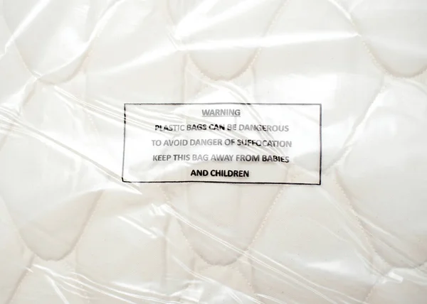 New Luxury Premium Quality Mattress Plastic Protection Transportation Film Silk — Stock Photo, Image