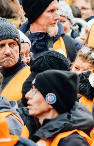 Strasbourg France January 2023 Angry Man Protest Second Demonstration New — Zdjęcie stockowe