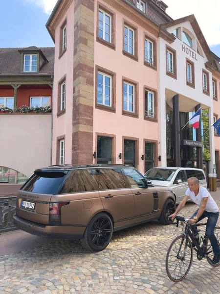 Strasbourg France Aug 2022 Luxury Range Rover Black Suv Car — Stock Photo, Image