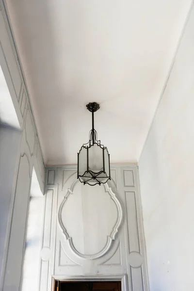 Vintage Lyx Lampa Inne Den Höga Lägenheten Byggnad Entré Hall — Stockfoto