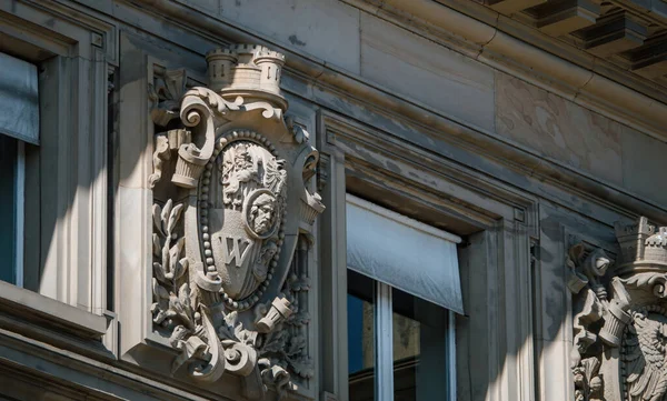 Палац Рінь Страсбурзі Франція Колишній Кайзерпаласт Детальними Скульптурами Фасаді Які — стокове фото