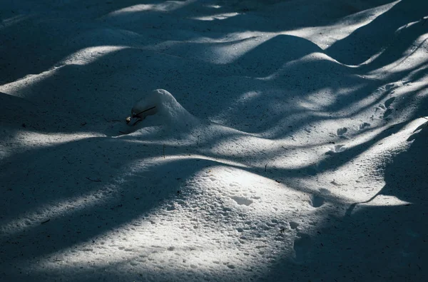 Uma Bela Paisagem Natural Neve Gelo Iluminada Por Pôr Sol — Fotografia de Stock