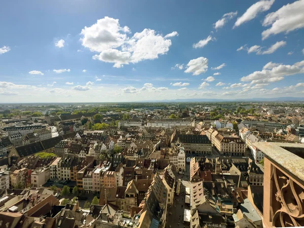 Aerial View Strasbourg France Reveals Its Stunning Skyline Unique Architecture — Stock Photo, Image