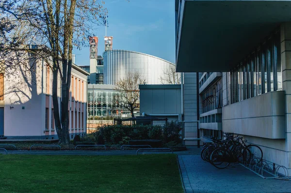Страсбург Франція Грудня 2015 Року Вид Європейського Суду Прав Людини — стокове фото