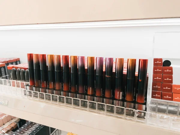 Roppenheim France July 2023 Neatly Organized Store Display Lipstick Shades — Stock Photo, Image
