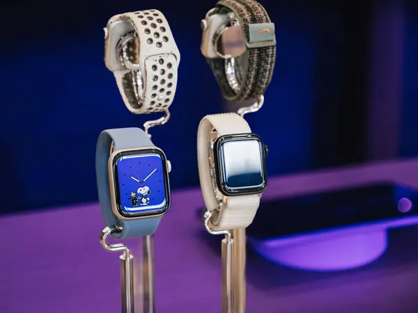 Paris France Sep 2023 Prominent Apple Watch Stands Out Hero — Stock Photo, Image