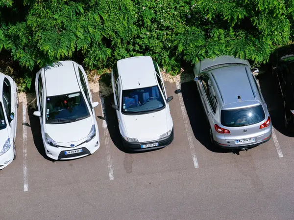 Strasbourg France May 2023 Aerial View Neatly Organized Outdoor Parking — Stock Photo, Image