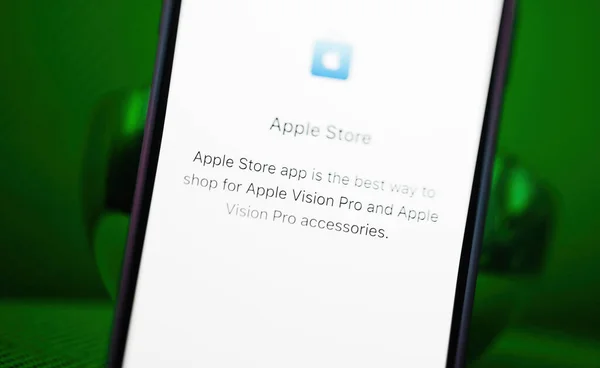 Kalifornien Usa Jan 2024 Närbild Apple Store Ikonen Iphone Pro — Stockfoto